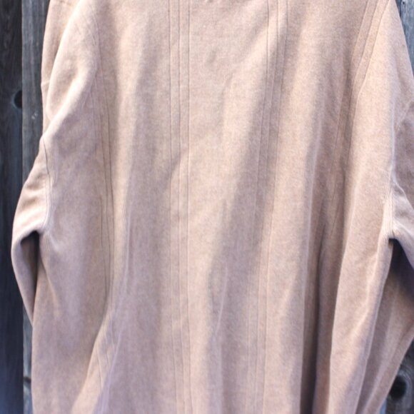 Men’s Alex Cannon Cable Knit Sweater Cotton Quarter Zip Tan Beige Size XXL - Picture 3 of 6